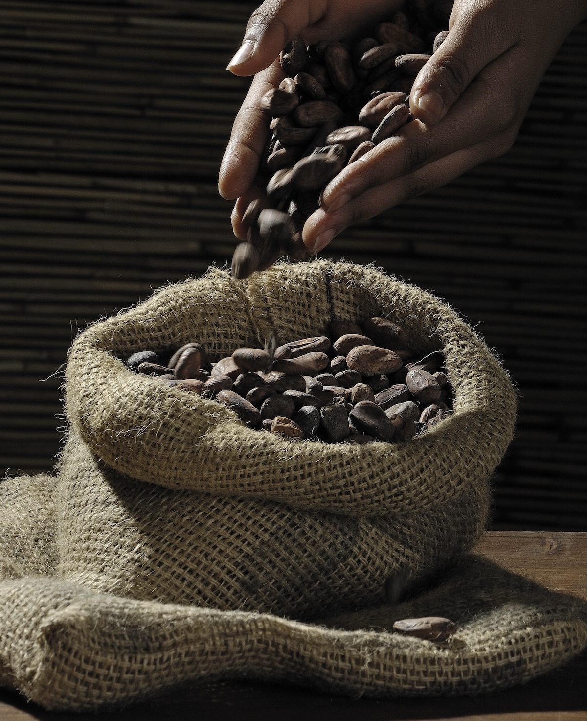 Freshly roasted coffee beans